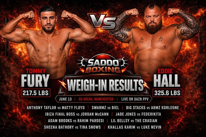 tommy-fury-vs-eddie-hall-weigh-in-results-saddo-boxing-june-13